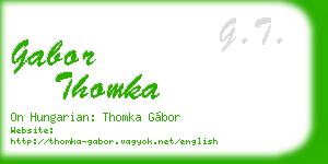 gabor thomka business card